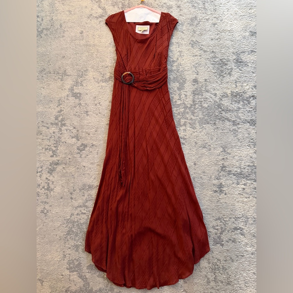 Anthropologie Terracotta Maxi Dress